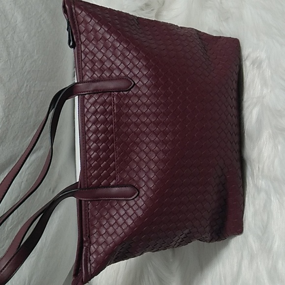 NWT Faux Woven Leather Tote Wristlet-Pouch Crossbody Zip Wal… - Picture 6 of 15